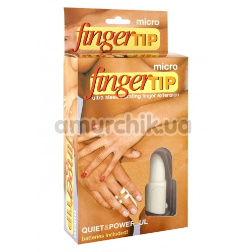 Вибронапалечник Micro Finger Tip, белый