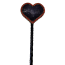 Стек у вигляді сердечка DS Fetish Crop Heart With Crystals, чорно-червоний - Фото №4