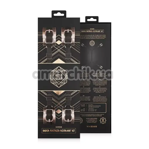Фиксаторы для рук и ног Rosy Gold Nouveau Under-Mattress Restraint Set, золотые