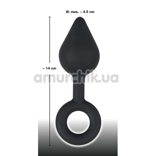 Анальная пробка Black Velvets Plug Silicone, черная