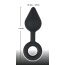 Анальная пробка Black Velvets Plug Silicone, черная - Фото №5