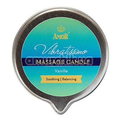 Масажна свічка Amor Vibratissimo Massage Candle Vanille - ваніль, 50 мл