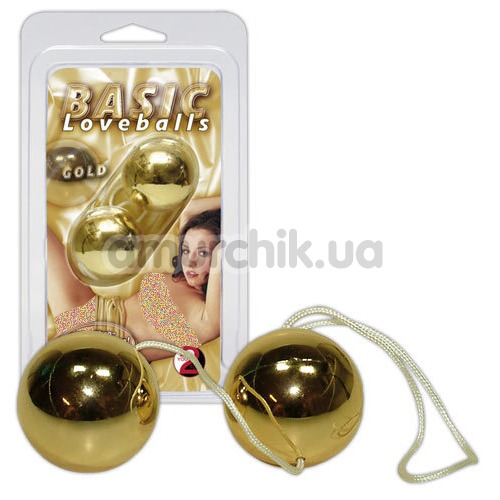 Вагинальные шарики Basic Loveballs, золотые