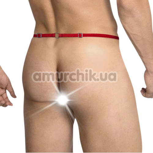 Трусы мужские с анальной пробкой Art of Sex Joni Sexy Panties With Silicone Plug L, красные
