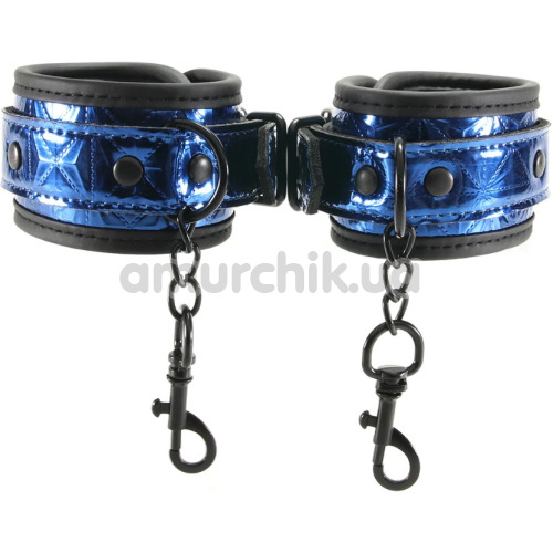Фиксаторы для рук и ног Whipsmart Diamond Collection Deluxe Universal Buckle Cuffs, синие