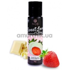 Оральный гель Secret Play Foreplay Gel Sweet Love Chocolate Strawberry - клубника в белом шоколаде, 55 мл - Фото №1