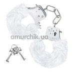 Наручники Temptasia Plush Fur Cuffs, білі - Фото №1