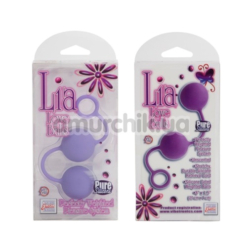 Вагинальные шарики Lia Love Balls, фиолетовые