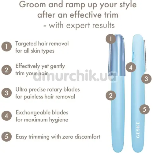 Триммер Geske Precision Trimmer 4 in 1, голубой