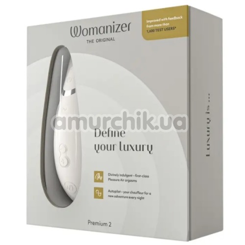Симулятор орального секса для женщин Womanizer Premium 2, серый