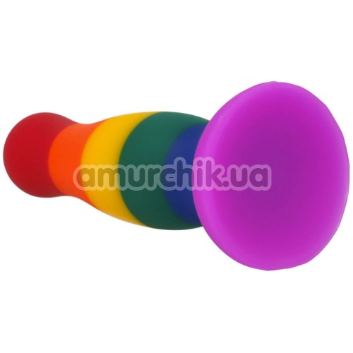 Анальна пробка Colourful Love Colourful Plug 10.5 см, райдужна