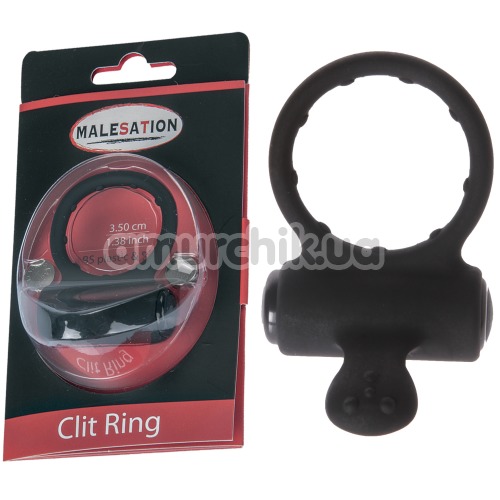 Виброкольцо Malesation Clit Ring, чёрное