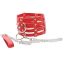 Ошейник с поводком DS Fetish Collar With Chain Leash, красный - Фото №1