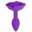Анальна пробка з трояндою Loveshop Silicone Anal Plug, фіолетова - Фото №3