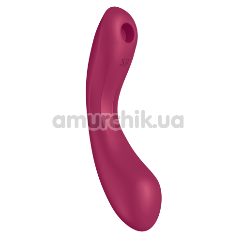 Симулятор орального секса для женщин с вибрацией Satisfyer Curvy Trinity 1, бордовый