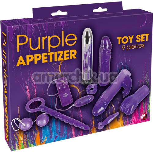 Набір з 9 іграшок Purple Appetizer Toy Set, фіолетовий