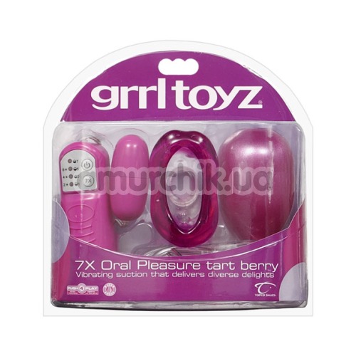 Набор из 2 предметов Grrl Toyz 7X Oral Pleasure Tart Berry, розовый