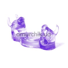 Віброкільце Double Climax Bull, фіолетове - Фото №1