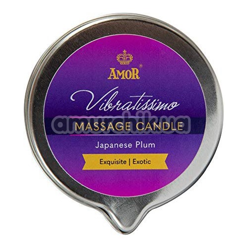 Массажная свеча Amor Vibratissimo Massage Candle Japanese Plum - японская слива, 50 мл
