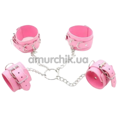 Фиксаторы для рук и ног DS Fetish Hogtie Restraints With Chain, розовые - Фото №1