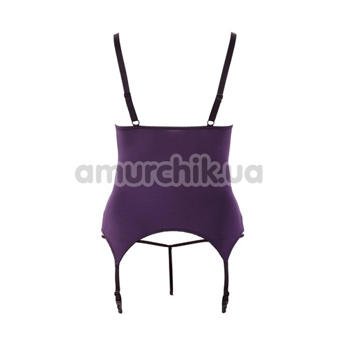Комплект Cottelli Collection Lingerie 263176 фіолетовий: корсет + трусики-стрінги
