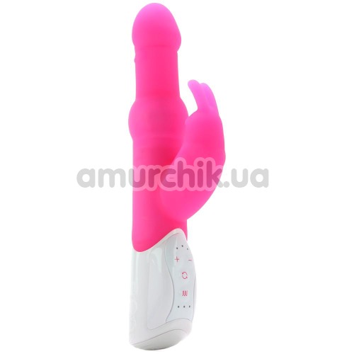 Вибратор Beads Rabbit Vibrator With Rotating Shaft, розовый