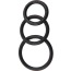 Набор из 3 эрекционных колец PotenzPlus, черный - Фото №1