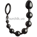 Анальная цепочка Loveshop Silicone Anal Beads, черная - Фото №1