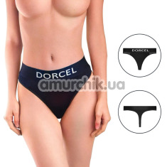 Трусики-стрінги з кишенею для вібратора Dorcel Panty Lover, чорні - Фото №1