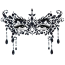 Прикраса для обличчя Leg Avenue Masquerade Mask Rhinestone Stick-On Jewels, чорна - Фото №1