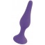 Анальная пробка Boss Series Silicone Purple Plug Small, фиолетовая - Фото №1