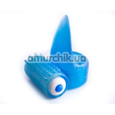 Виброкольцо Clit Pecker, голубое - Фото №1