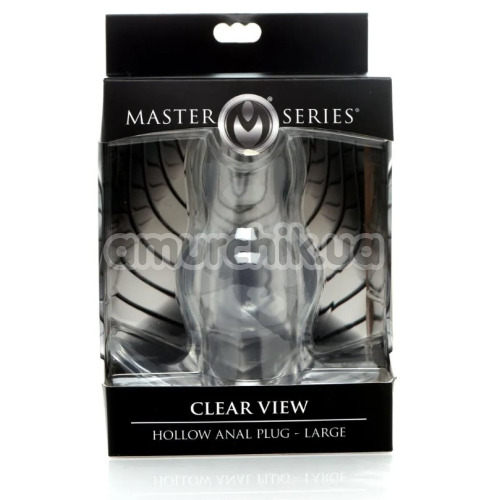 Анальная пробка Master Series Clear View L, прозрачная