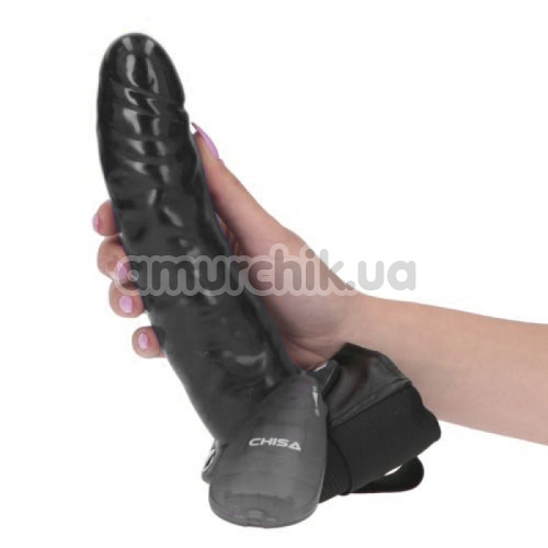 Порожній страпон з вібрацією Hi-Basic Basic Vibrating Strap On Harness, чорний