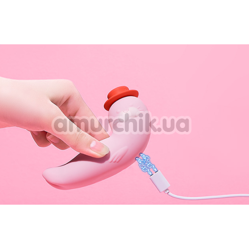 Симулятор орального секса для женщин с вибрацией CuteVibe Franky, розовый