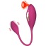 Симулятор орального секса с виброяйцом 2 in 1 Clit Sucker Massager PL-VR293, розовый - Фото №3