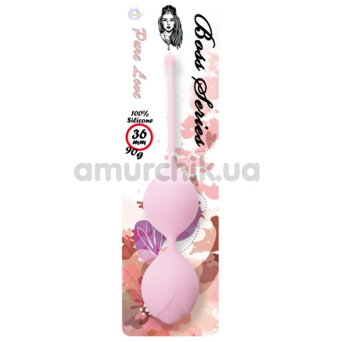 Вагинальные шарики Boss Series Pure Love 3.6 см, бледно-розовые