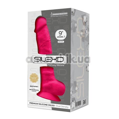Фалоімітатор Silexd Premium Silicone Dildo Model 1 Size 9, рожевий