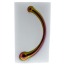 Двокінцевий фалоімітатор Glamour Glass Curved Big Wand, мультикольоровий - Фото №4