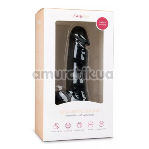 Фаллоимитатор Easy Toys Realistic Dildo 17.5 см, черный