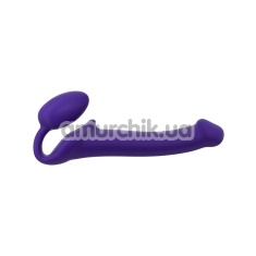 Безпасковий страпон Strap-On-Me Silicone Bendable Strap-On M, фіолетовий - Фото №1