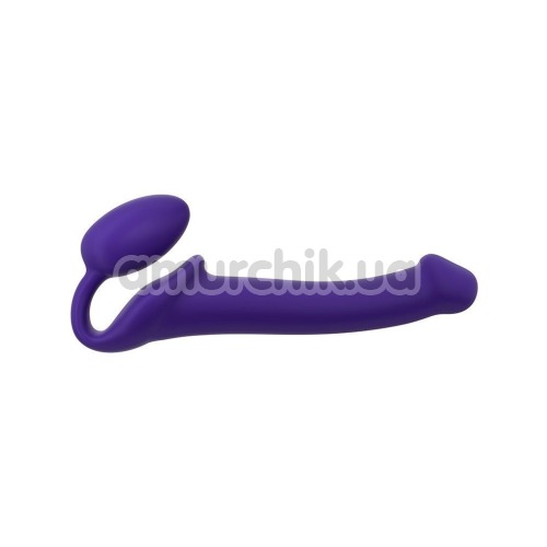 Безпасковий страпон Strap-On-Me Silicone Bendable Strap-On M, фіолетовий - Фото №1