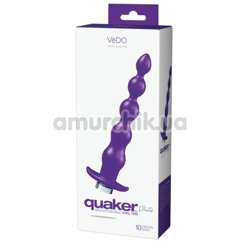 Анальный вибратор VeDO Quaker Plus Rechargeable Anal Vibe, фиолетовый