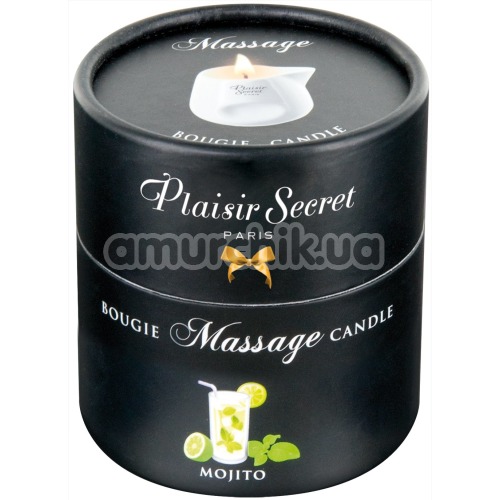 Масажна свічка Plaisir Secret Paris Bougie Massage Candle Mojito - мохито, 80 мл