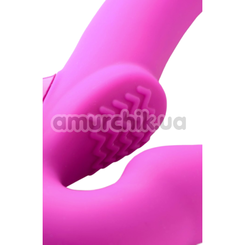 Безремневой страпон с вибрацией Strap U Evoke Super Charged, розовый
