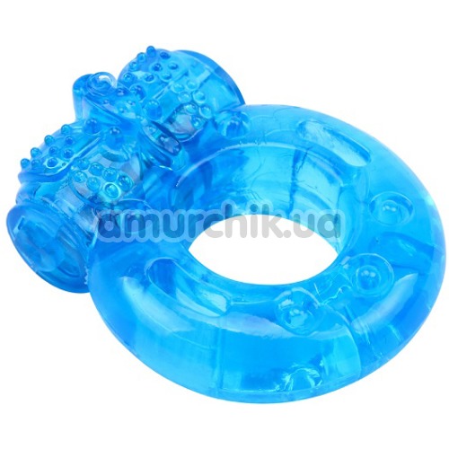 Виброкольцо Reusable Cock Ring, голубое