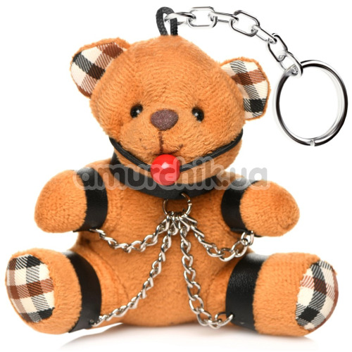 Брелок Master Series Gagged Teddy Bear Keychain - медвежонок, коричневый - Фото №1