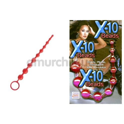 Анальная цепочка X-10 Beads красная