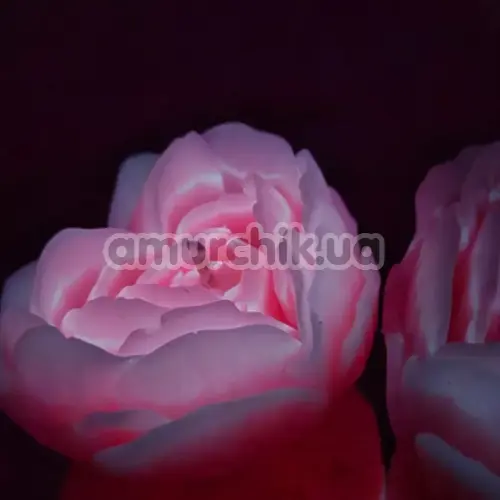 Свеча в виде розы GlowKink L - светится в темноте, розовая