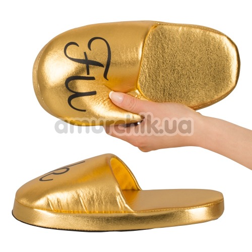 Тапочки Fuck Puschen, золотые